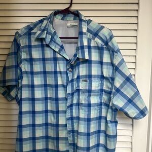 XL Blue plaid Columbia PFG shirt